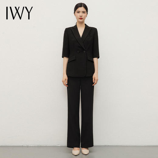 IWY/黑色西装套装女气质休闲宽松春季新款职业装工作服面试正装C13510+P33510 商品图0