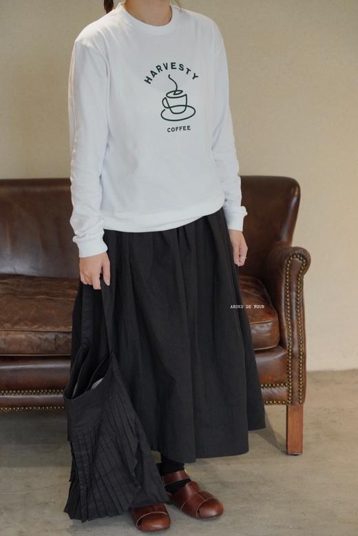 HARVESTY 百搭字母长袖圆领T恤(可选黑/白款) 商品图5
