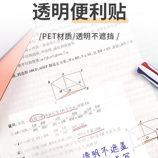 透明便利贴高颜值日系可粘贴韩国ins网红学生用便签贴纸防水可写 商品图2