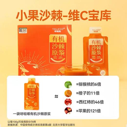运舟味道呀啦嗦有机沙棘原浆野生小果无添加30ml*10袋 商品图1