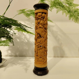 和谐°黄杨木香筒25*5cm