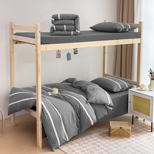 【宿舍三件套】纯棉学生宿舍三件套床品件套格子纯色单人上下铺 商品图12