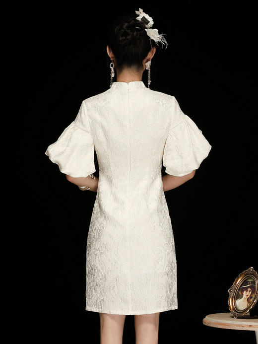 中国风女装，新款春秋新中式提花改良旗袍裙OY-230285 商品图3