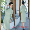 GX复合蕾丝中长七分袖旗袍2023秋冬新款民国女士年轻款日常旗袍 商品缩略图1