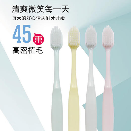 CCOKIO酷优客 银离子抑菌高密45束毛宽头成人牙刷 2支/盒 商品图1