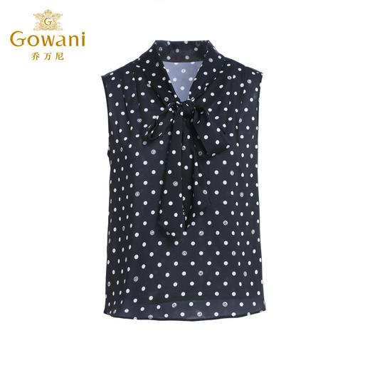 Gowani乔万尼新品无袖衬衫商场同款简约波点设计ET3H643501 商品图4