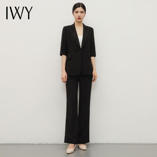 IWY/黑色西装套装女气质休闲宽松春季新款职业装工作服面试正装C13510+P33510 商品图2