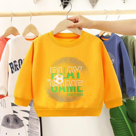 【韩版设计❗️儿童卫衣秋季新款】男童单件女童韩版T恤宝宝长袖卫衣童装男士父亲节礼物新年礼盒年货礼盒 商品图1