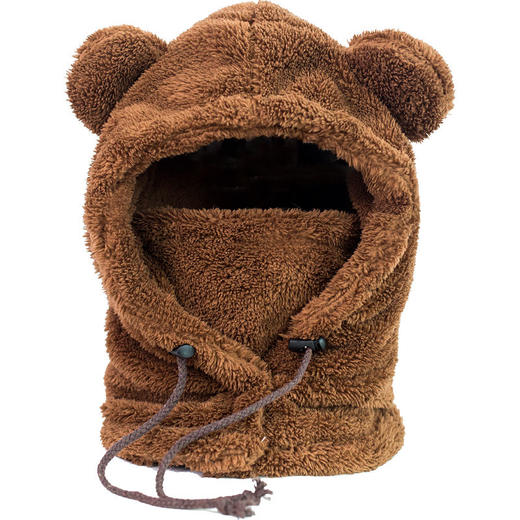 韩版女冬天棉帽子户外骑行电动车护耳保暖帽儿童加绒帽子围巾一体 商品图9