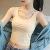 DD-无痕细肩带冰丝背心带胸垫露肚脐防走光运动打底内衣外穿性感裹胸 商品缩略图6