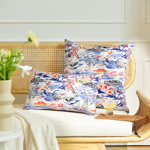 海岛椰林靠包客厅软包轻奢复古靠枕腰枕 商品图0