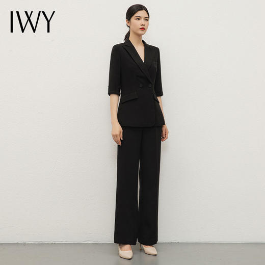 IWY/黑色西装套装女气质休闲宽松春季新款职业装工作服面试正装C13510+P33510 商品图1