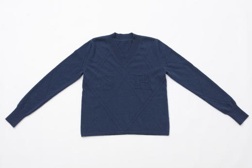  小V领镂空暗纹羊绒女套衫 SJF93W116A 商品图2