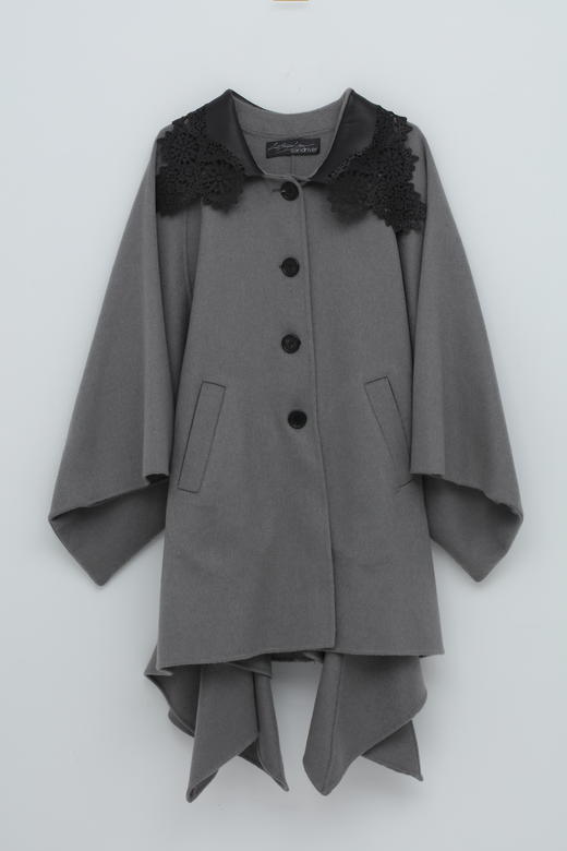  x LSC 羊皮领双面羊绒和服大衣 SJF93W881N 商品图2