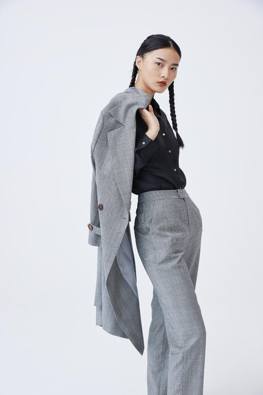 千鸟格羊毛女萝卜裤 SJF93W366N 商品图2