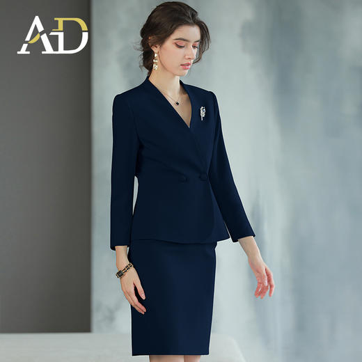 AD房地产工装西装套裙女正装修身气质高端职业套装裙售楼部工作服 商品图3
