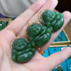 18K碧玉吊坠-背光花边大肚佛 商品缩略图0