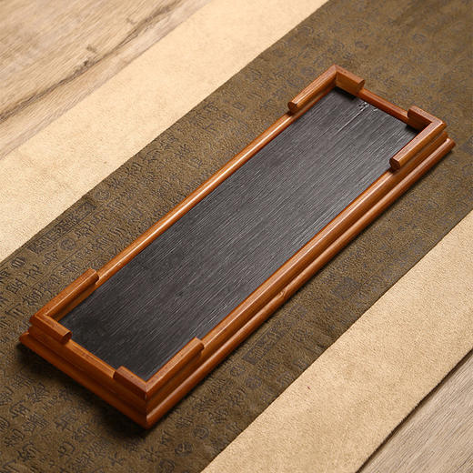 惠风竹编长杯架 手工竹制茶配件竹编席面长茶盘 中式复古杯垫 托盘奉茶家用茶室 商品图2