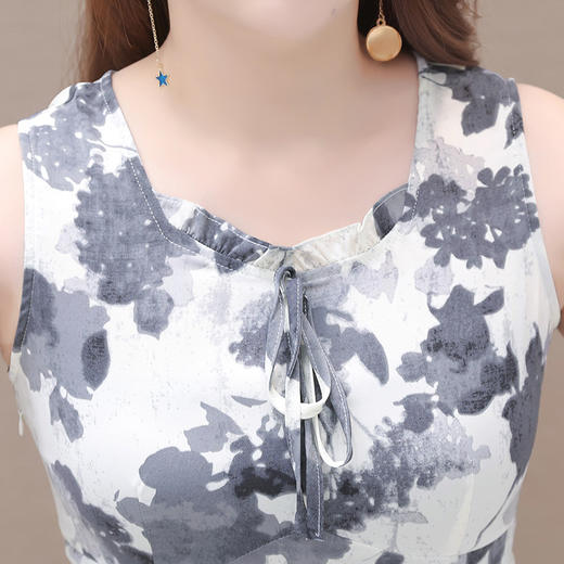 秋季新款，女装印花打底裙中长裙+短款黑色外套两件套连衣裙QYM-JJ-92501-Y 商品图3