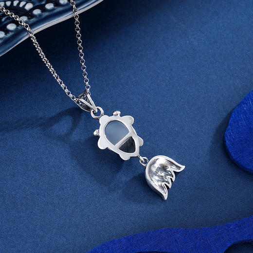 子佩集S925银【凌波曲】白玉髓吊坠(不含链)【RWD02164】鱼2308 商品图6