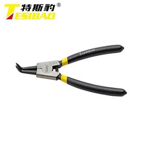 特斯豹8寸外弯卡簧钳子外卡钳黄钳卡环钳子8寸卡黄钳弹簧钳1个
