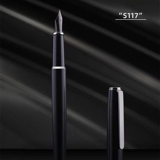 优尚S117炫黑铱金钢笔毕加索品牌黑武士明尖墨水笔硬笔书法签字笔签名笔 商品图4