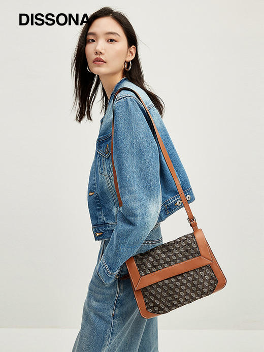 【2F】DISSONA迪桑娜女包折叠包幸运锦囊老花单肩斜挎包通勤小方包 商品图3