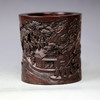 官代流传°黑檀深浮雕笔筒（微裂） 商品缩略图3