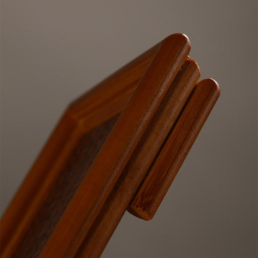 惠风竹编长杯架 手工竹制茶配件竹编席面长茶盘 中式复古杯垫 托盘奉茶家用茶室 商品图3