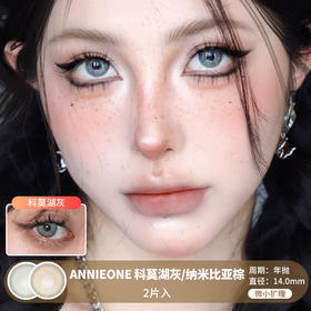 ANNIEONE / 科莫湖灰/纳米比亚棕 / 2片入 / 年抛 / 14.0mm / 微小扩瞳显色度高虹膜重混血