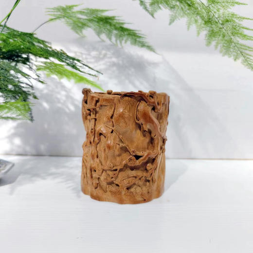 喜上梅梢°竹笔筒（微裂） 商品图0