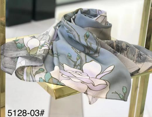 优品堂【梦蝶影颜】双层双面桑蚕丝披肩长巾 商品图5