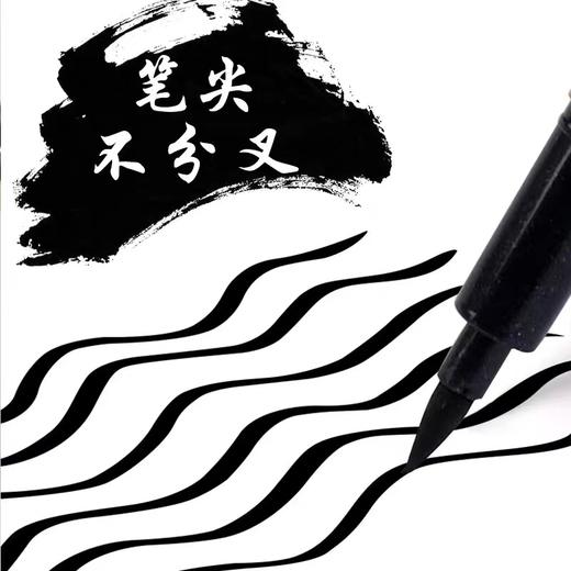 晨光文具秀丽笔黑色书法笔秀气笔提名题字笔练字大楷中楷小楷软头钢笔式软笔抄经请帖签名笔硬笔手绘笔1支 商品图3