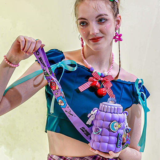 Oball泡泡保温杯儿童316不锈钢吸管水杯560ml   JCZ 商品图3