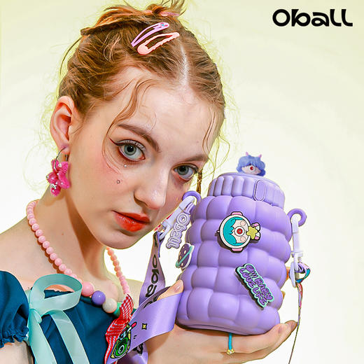 Oball泡泡保温杯儿童316不锈钢吸管水杯560ml   JCZ 商品图4