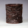 官代流传°黑檀深浮雕笔筒（微裂） 商品缩略图1