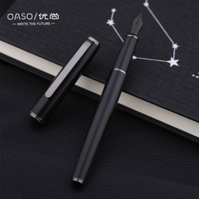 优尚S117炫黑铱金钢笔毕加索品牌黑武士明尖墨水笔硬笔书法签字笔签名笔