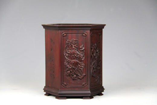 和谐六角°酸枝笔筒 商品图1