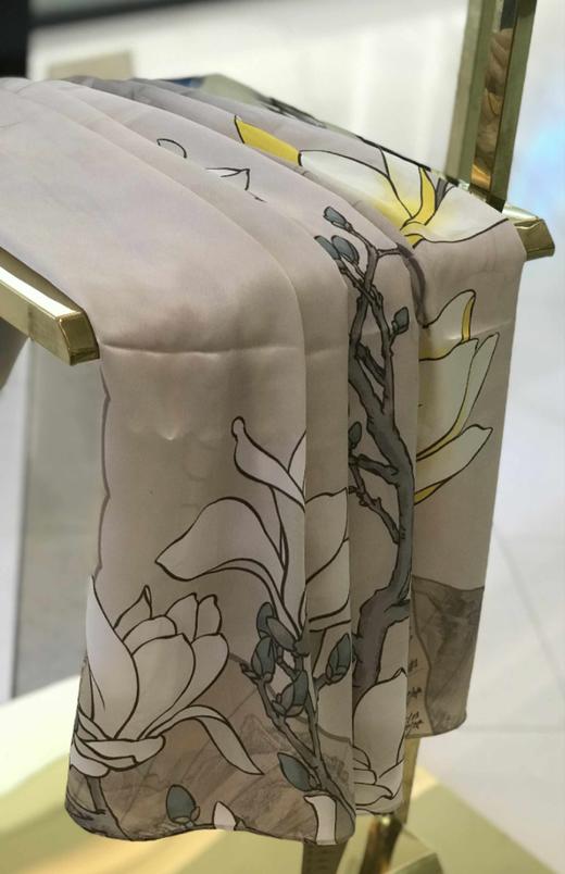 优品堂【梦蝶影颜】双层双面桑蚕丝披肩长巾 商品图7