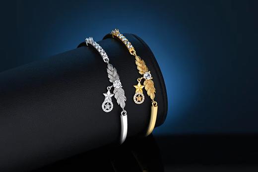 新款《橄榄之星》套装  925纯银材质  镶嵌闪耀锆石  满天星辰不及你眼里有我 商品图2