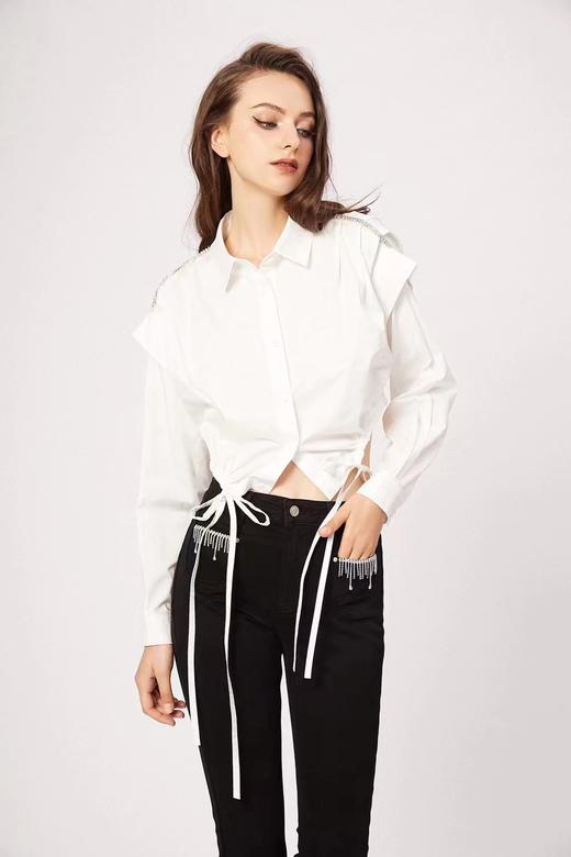 侧腰抽绳衬衫 商品图0