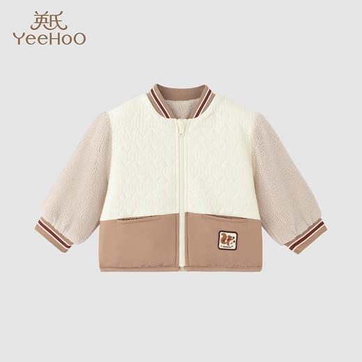 【商场同款】英氏宝宝外套仿羊羔绒夹棉两面穿外套潮流男童 商品图0