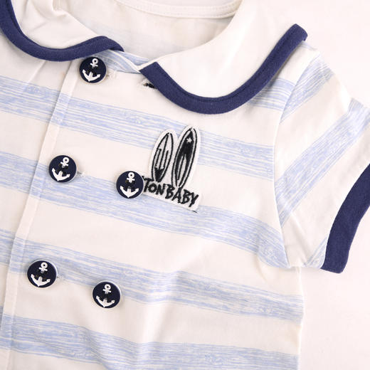 棉果果夏季男女宝对开连体衣连身衣哈衣M212722218256 商品图4