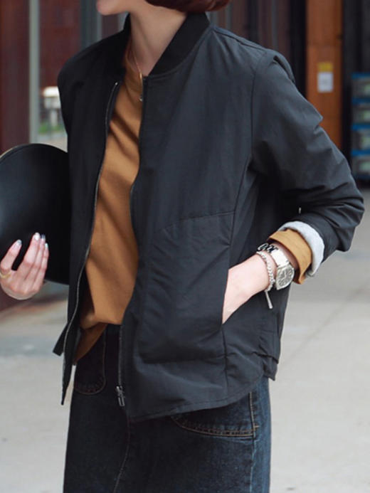 【现货7天】棒球服短款宽松外套女2023秋季新款韩版百搭休闲女士夹克上衣 商品图2