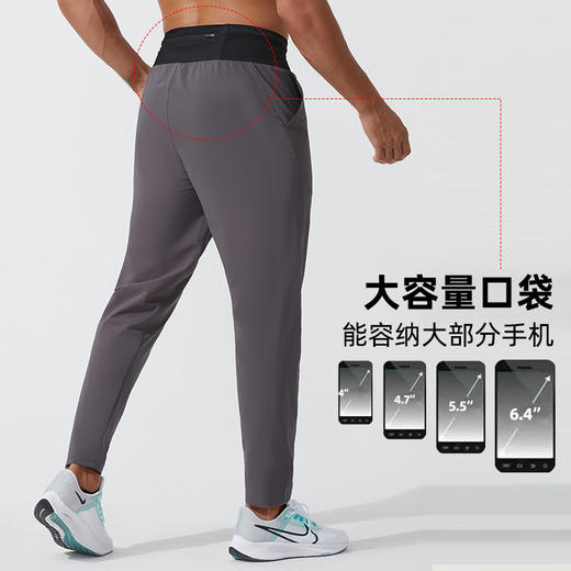 马拉松越野跑步竞速快干长裤男 多功能口袋后腰放手机田径运动裤 商品图2