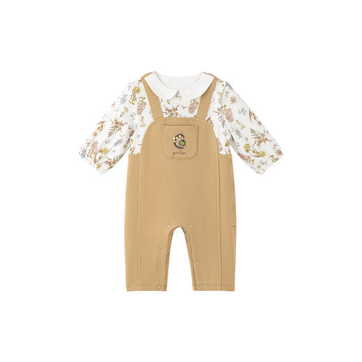 【商场同款】英氏婴儿衣服秋季女宝宝哈衣连体衣秋季包屁衣 商品图4