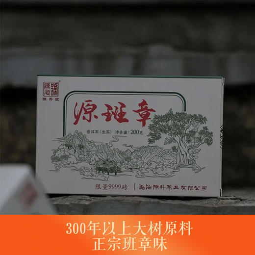 生普 |【2023年新茶】 陈升号 源班章砖 200g/砖 商品图0