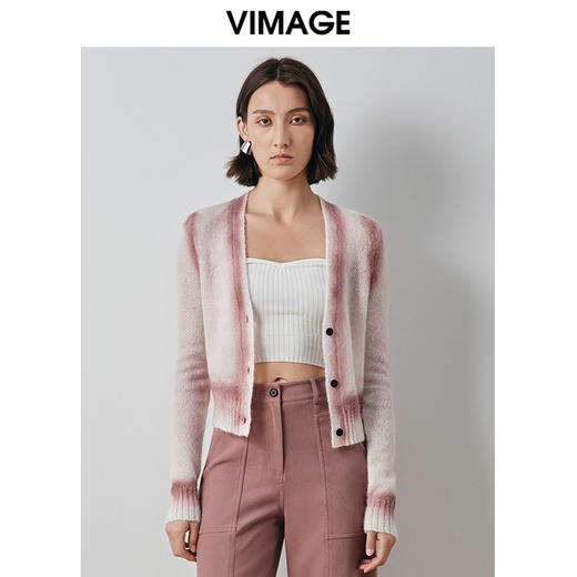 VIMAGE纬漫纪秋季新款渲染针织上衣V2001604 商品图3