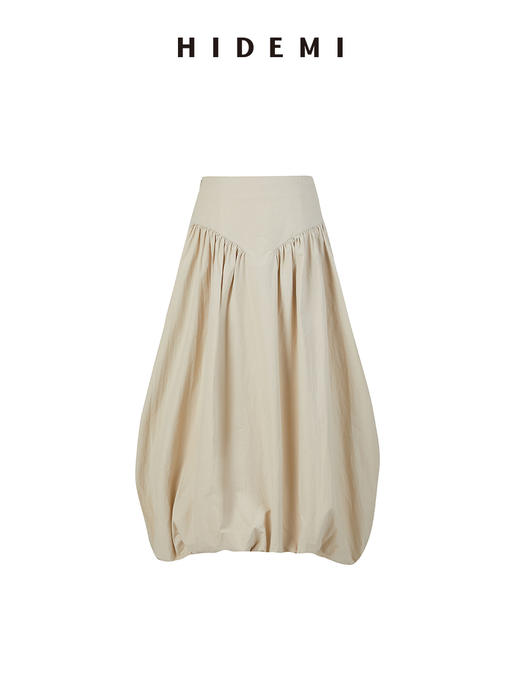 HIDEMI 褶皱花苞感做旧感水洗棉立体剪裁短款立领薄外套套装 商品图12