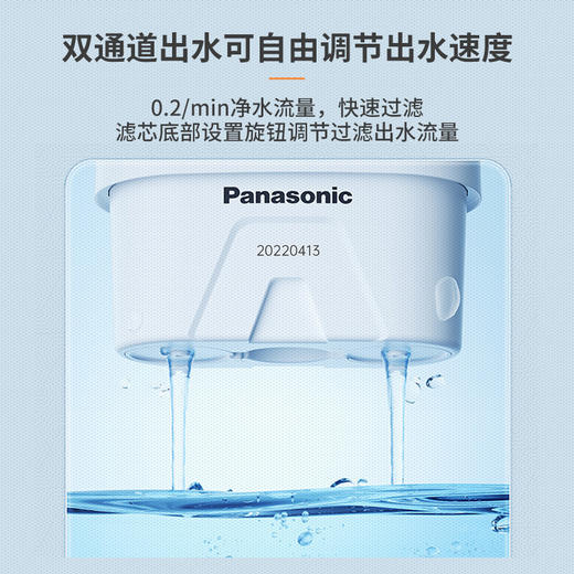 【松下Panasonic净水壶】过滤净水器 家用滤水壶 净水壶 厨房自来水过滤净水器 4.2L水壶 商品图3